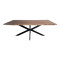Miles pakoworld table solid acacia wood thickness 3.7-4cm in natural shade with black metal legs 180x90x76cm