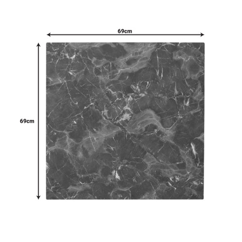 Verhia table top pakoworld HPL dark grey marble look 69x69cm 12mm thick Verhia table top pakoworld HPL dark grey marble look 69x69cm 12mm thick