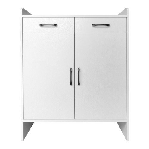 Gazen pakoworld 12-pair shoe rack with drawers in white 80x33x100cm