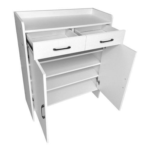 Gazen pakoworld 12-pair shoe rack with drawers in white 80x33x100cm