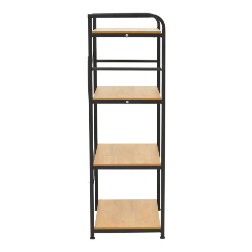 Floor-standing shelf Depo pakoworld black metal-mdf in oak shade 60x40x120cm