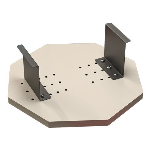 Side table Linea pakoworld in cream color with black metal legs D34x10cm