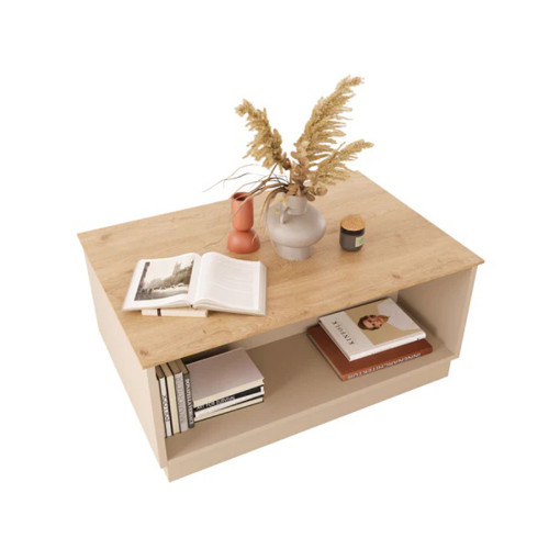 Monik pakoworld table in oak-light gray shade 90x56x40cm Monik pakoworld table in oak-light gray shade 90x56x40cm