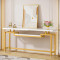 Onole pakoworld console in marble look - gold metal 180x35x82cm