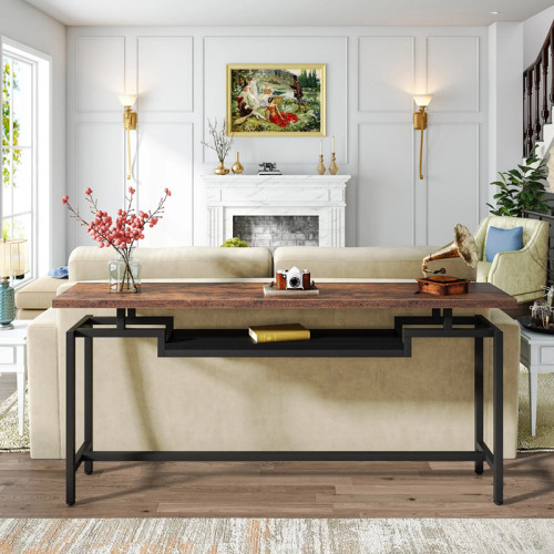 Onole pakoworld console in walnut - black metal 180x35x82cm Onole pakoworld console in walnut - black metal 180x35x82cm