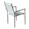 Zacreta pakoworld aluminum-textilene armchair in white color 61x56.5x87.5cm