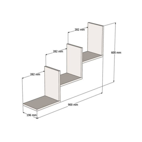 Mauer pakoworld wall shelf in anthracite shade 90x19.6x60cm