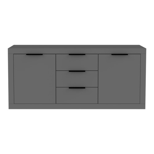Doha pakoworld sideboard in dark grey color 180x45x80.5cm