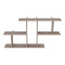 Wall shelf Vertoura pakoworld  in mocha color 116x18.5x60cm