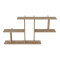 Wall shelf Vertoura pakoworld  in oak color 116x18.5x60cm