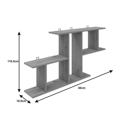 Wall shelf Vertoura pakoworld  in white color 116x18.5x60cm Wall shelf Vertoura pakoworld  in white color 116x18.5x60cm