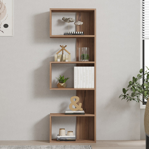 Cascade pakoworld bookcase in sonoma shade 51.8x22x150cm