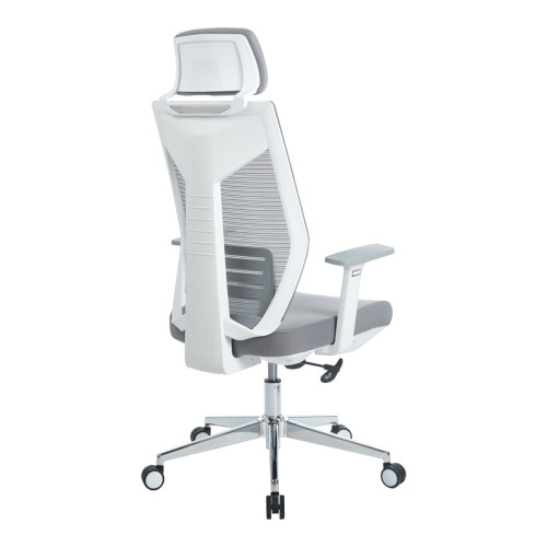 Manager office chair Commend pakoworld with fabric mesh in grey color