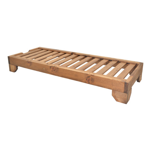 Sunlounger Zalka pakoworld L1 in walnut color 66x197x28cm