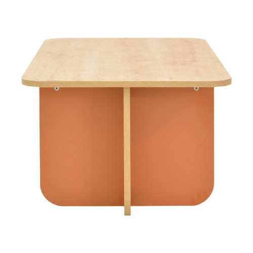 Boca pakoworld table in oak-brick  shade 100x60x42cm