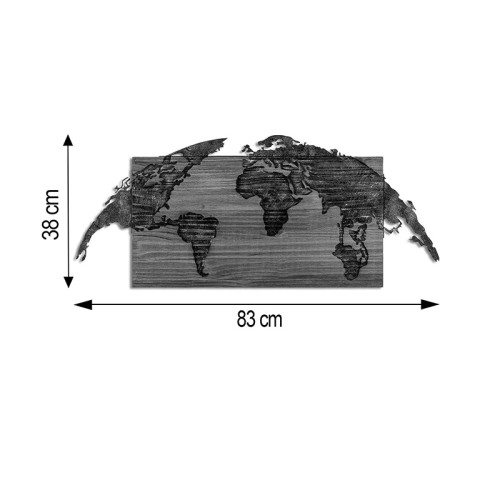 Wall deco Mable pakoworld pine wood in natural color and black metal 83x3x38cm Wall deco Mable pakoworld pine wood in natural color and black metal 83x3x38cm