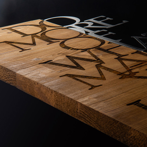 Wall deco Haper pakoworld pine wood in natural color and black metal 42x3x58cm Wall deco Haper pakoworld pine wood in natural color and black metal 42x3x58cm