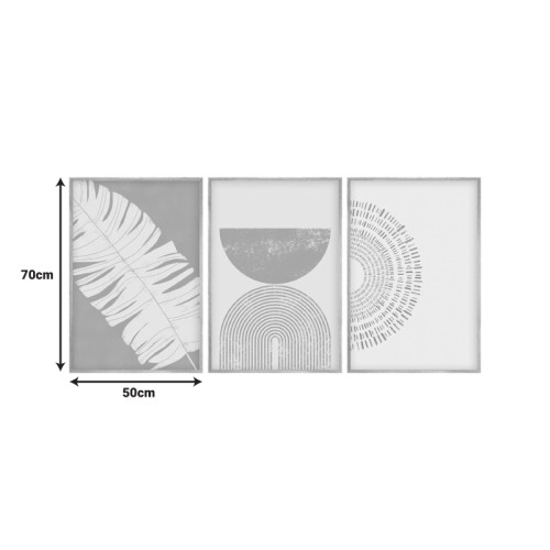 Canvas painting Terpen I pakoworld triptych with digital printing 50x2x70cm