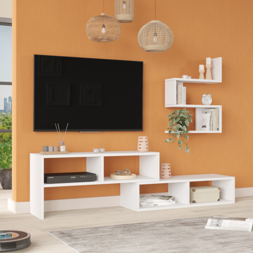 Kakomo pakoworld living room set in white shade 170x29.5x43cm