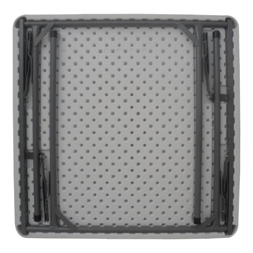 Foldable Comfort pakoworld catering table in white color 80x80x74cm