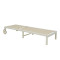 Deckchair Mailo pakoworld white aluminum and textilene in beige shade 71x206x30cm