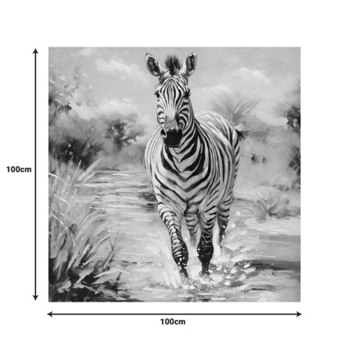 Canvas painting Zebrero Inart 100x3x100cm
