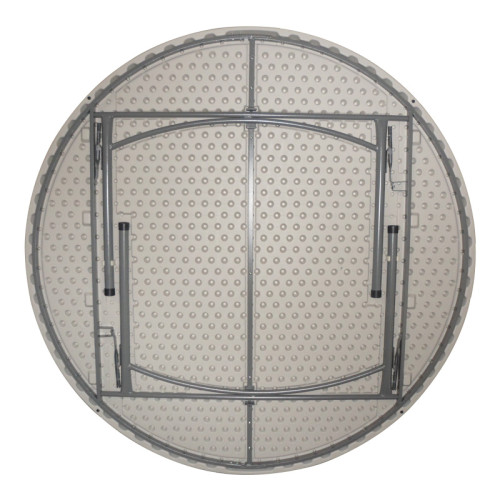 Foldable Comfort pakoworld catering table suitcase white round D180x74cm