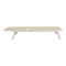 Boka pakoworld white aluminum and textilene deckchair in beige shade 60x192x31cm
