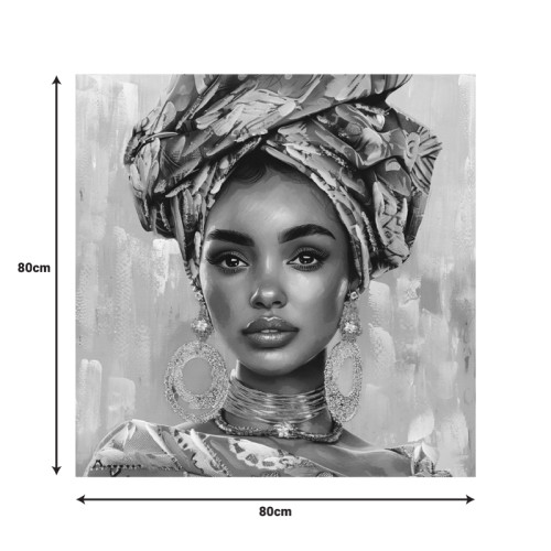 Turban Inart canvas painting 80x3x80cm