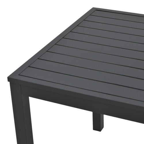 Kliton pakoworld aluminum beach table in black shade 45x45x41cm