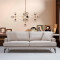 2-seater sofa Fortune pakoworld velvet beige-black 175x90x88cm