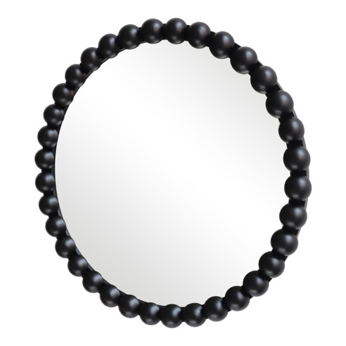 Specio pakoworld wood mirror in black shade Φ60x4.5cm