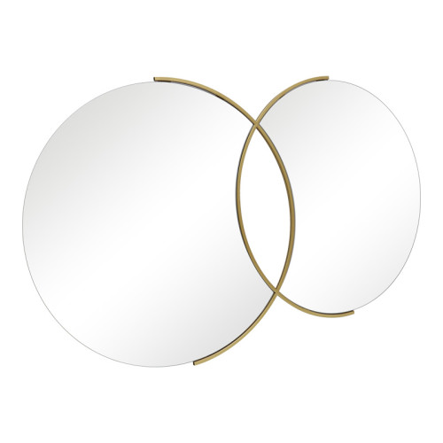 Mirror double Miryata pakoworld metal in golden shade 105x3x60cm