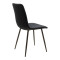 Chair Noor pakoworld velvet black fabric with black color metal leg 44x53x86cm