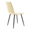 Chair Noor pakoworld beige fabric with black color metal leg 44x53x86cm