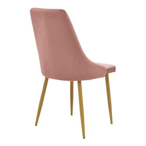 Chair Azori pakoworld velvet rotten apple-natural color metal leg 49x55x85cm
