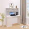 Office desk with shelf Secreta pakoworld in white color 110x50x135cm