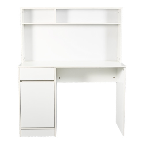 Office desk with shelf Secreta pakoworld in white color 110x50x135cm