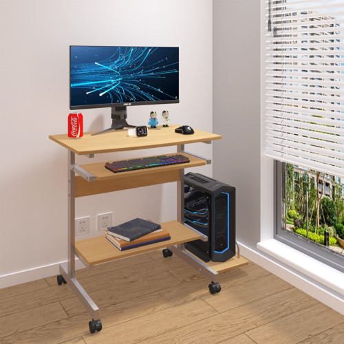 Computer desk Veronce pakoworld in natural color with metal skeleton 89x47x71cm