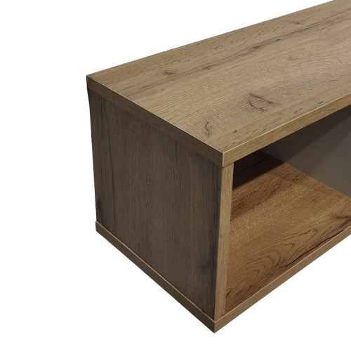 Wall shelf Flevior pakoworld in sonoma-white color 90x22x25.6cm Wall shelf Flevior pakoworld in sonoma-white color 90x22x25.6cm