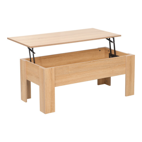 Ferza pakoworld coffee table with butler in oak color 100x50x42cm