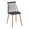 Dining table set of 5 pieces Natali-Aurora I pakoworld in black-natural color 120x80x76cm