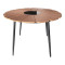 Pinap table pakoworld black aluminum and plywood in a natural shade D110x74cm