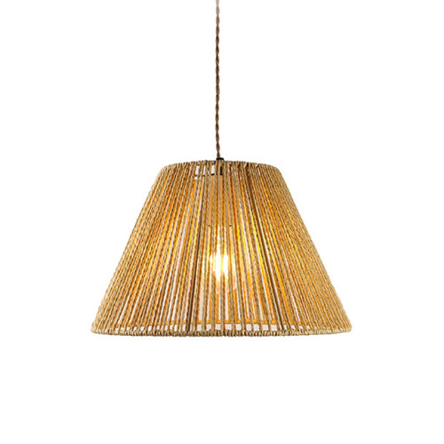 Single-light ceiling lamp Lubuto pakoworld metal-rope in natural shade Φ34.5x23cm