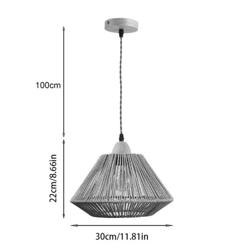 Single-light ceiling lamp Ligua pakoworld metal-rope in natural shade Φ30x22cm