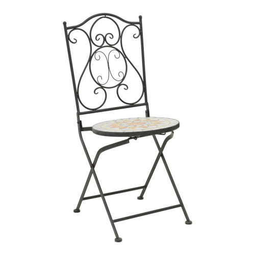 Sellis pakoworld dining set 3pcs mosaic-metal black