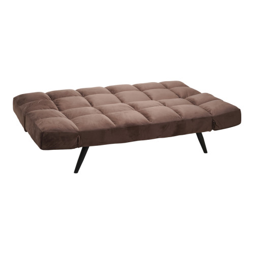 Sofa - bed 3-seater Freddo I pakoworld velvet brown 181x81x86cm