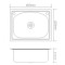 Undir stainless steel sink 46x42cm