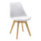 Quana-Gaston pakoworld dining table set of 5 pieces glass 8mm transparent - white 120x70x75cm