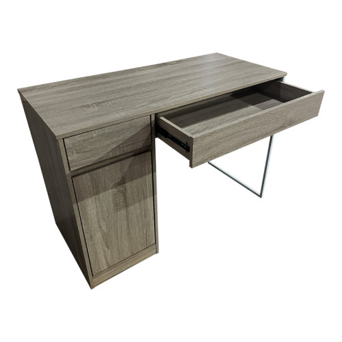 Kantor pakoworld work desk in natural shade with white metal leg 110x50x76cm